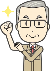 力こぶを作る男性